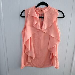 Sweet Pea Ruffle Sleeveless Blouse Size M – Romantic, Office, Feminine